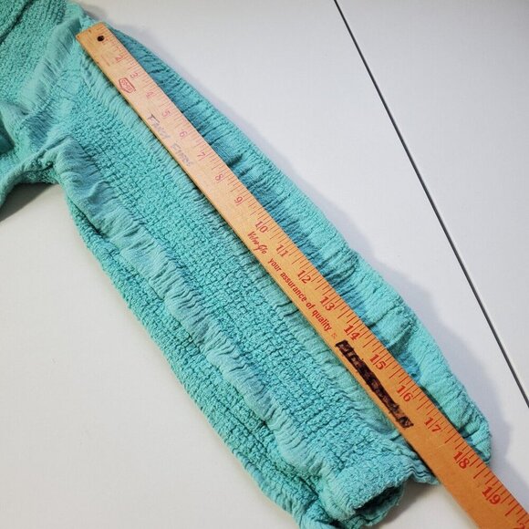 Free People Women Gauze Top Size Small Boho V-Neck Flowy Tunic Casual Beach - Picture 12 of 13